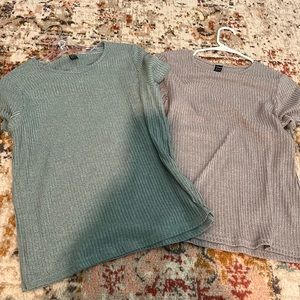 Two shirts with slit on side